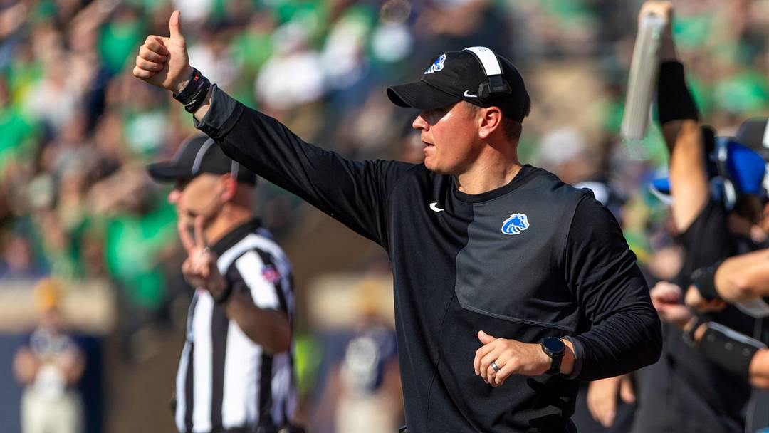 Boise State Broncos head coach Spencer Danielson.