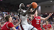Gonzaga forward Graham Ike shoots the ball against Southern Utah. The Bulldogs will play in the Players Era Festival next week in Las Vegas. 