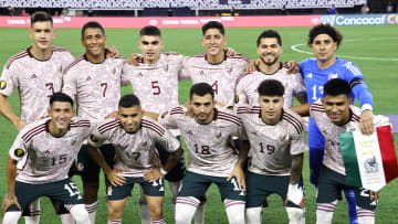 La selección mexicana previo al juego ante Costa Rica.