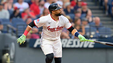 Cleveland Guardians designated hitter Carlos Santana
