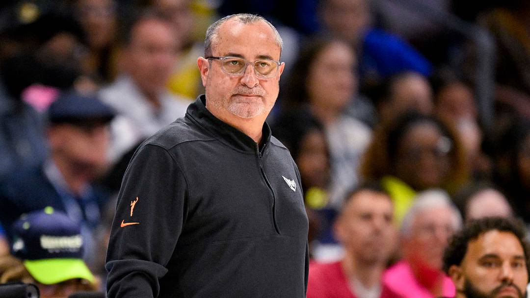 May 28, 2026; Arlington, Texas, USA; Dallas Wings head coach Jose Fernandez looks on during the game between the Wings and the Aces at College Park Center. Mandatory Credit: Jerome Miron-Imagn Images May 28, 2026; Arlington, Texas, USA; Dallas Wings head coach Jose Fernandez looks on during the game between the Wings and the Aces at College Park Center. Mandatory Credit: Jerome Miron-Imagn Images