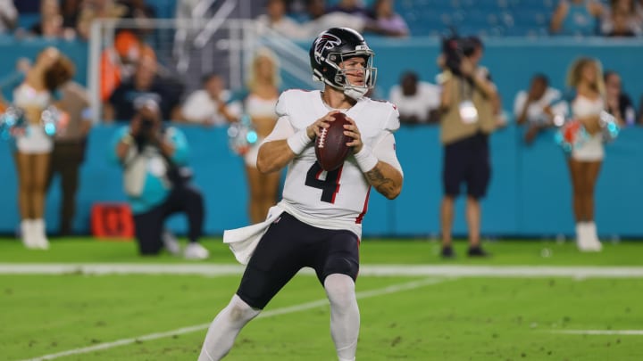 Atlanta Falcons quarterback Taylor Heinicke is on the roster bubble entering Tuesday's cuts.