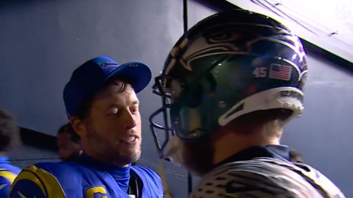 Stafford (left) and Kupp (right) spent four seasons in Los Angeles as teammates. 