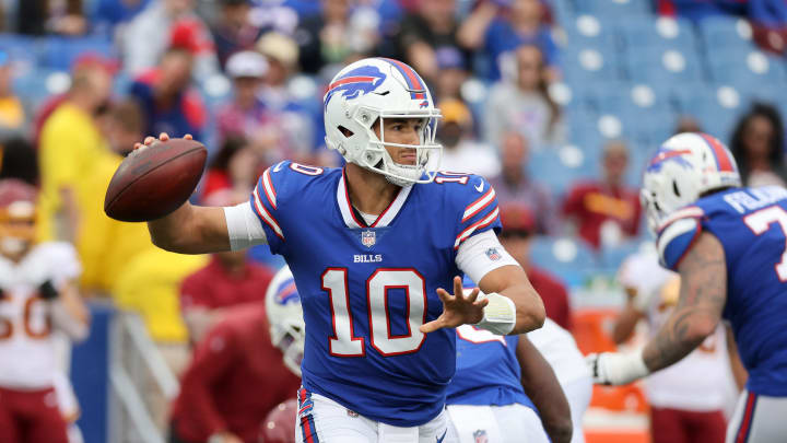 Bills brought in Mitch Trubisky to finish the game against Washington