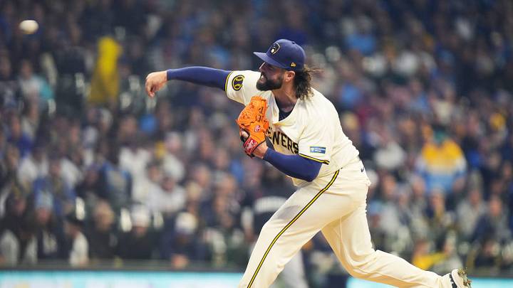 Milwaukee Brewers starting pitcher Jakob Junis (35) pitches during the first inning of the game against the Minnesota Twins on Tuesday April 2, 2024 at American Family Field in Milwaukee, Wis.