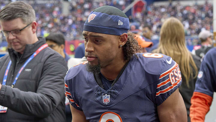 Kyler Gordon leaves the field after a game.