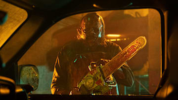 TEXAS CHAINSAW MASSACRE Mark Burnham as Leatherface. 