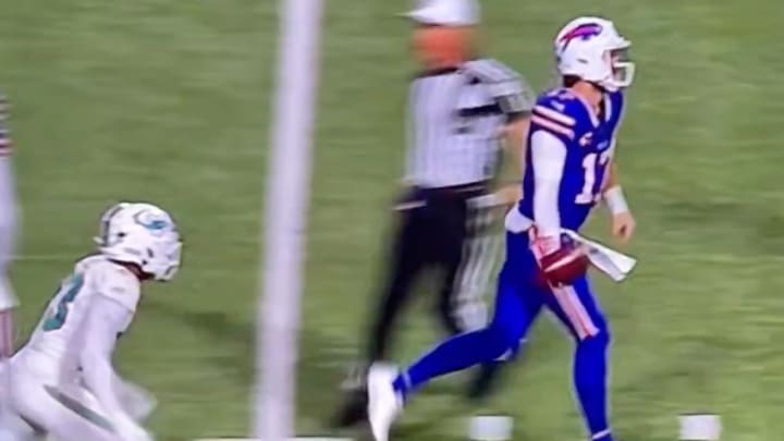 Allen's kneel down at the end of the first half caught Dolphins coach Mike McDaniel's attention—and sparked a social media discussion. Allen's kneel down at the end of the first half caught Dolphins coach Mike McDaniel's attention—and sparked a social media discussion.