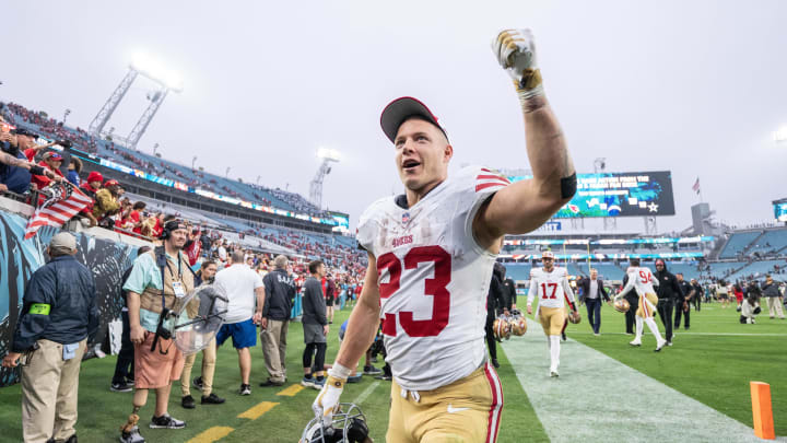 San Fransisco 49ers Christian McCaffrey (23)