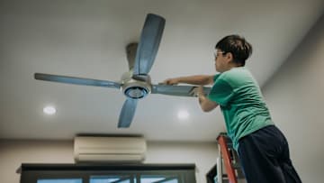 These tips will make cleaning the ceiling fan easier.
