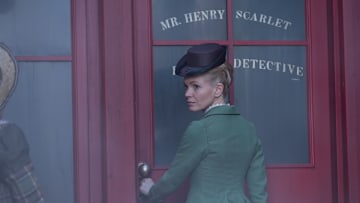 MASTERPIECE Mystery!
"Miss Scarlet and The Duke" Season 2

Episode Six
Sunday, November 20, 2022; 8-9pm ET on PBS
While Eliza and the Duke struggle with their relationship, private investigator Nash is shot just as Eliza agrees to work with him. As Eliza and Moses work to solve the attempted murder, they realize the real target of the shooting was Eliza herself.

Shown: Kate Phillips as Eliza Scarlet

For editorial use only.

Courtesy of Element 8 Entertainment and MASTERPIECE