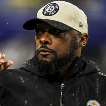 Jan 6, 2024; Baltimore, Maryland, USA; Pittsburgh Steelers head coach Mike Tomlin  before the game against the Baltimore Ravens  at M&T Bank Stadium. Mandatory Credit: Tommy Gilligan-USA TODAY Sports