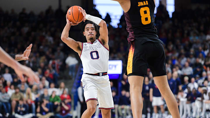 Gonzaga senior guard Ryan Nembhard. Gonzaga senior guard Ryan Nembhard.