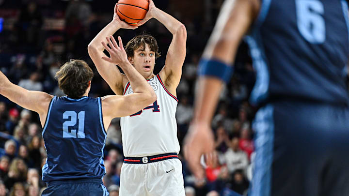 Gonzaga Bulldogs forward Braden Huff. Gonzaga Bulldogs forward Braden Huff.