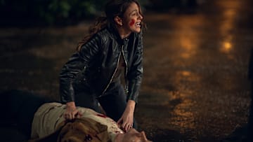 (L to R) Richard Armitage as Joe, Michelle Keegan as Maya in Fool Me Once