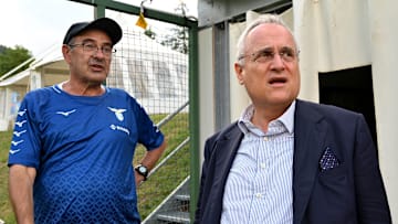 Claudio Lotito e Maurizio Sarri