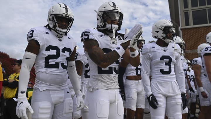 Nov 4, 2023; College Park, Maryland, USA;  Penn State Nittany Lions cornerback Daequan Hardy (25)