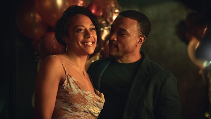 Missing You. (L to R) Rosalind Eleazar as Kat Donovan, Ashley Walters as Josh Buchanan in Missing You. Cr. Vishal Sharma/Netflix © 2024.