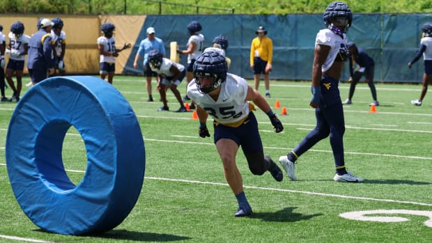 West Virginia University linebacker Reid Carrico.