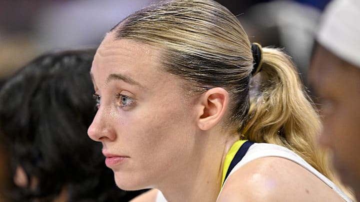 Dallas Wings guard Paige Bueckers looks on from the team bench during the second half against the Phoenix Mercury. Dallas Wings guard Paige Bueckers looks on from the team bench during the second half against the Phoenix Mercury.