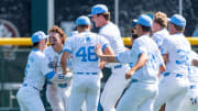 UNC baseball players at College World Series