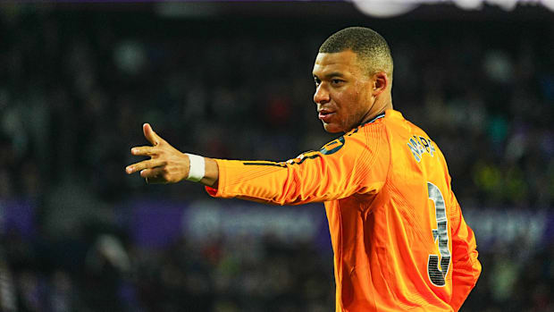 Kylian Mbappe in action for Real Madrid