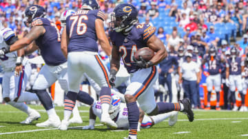 Chicago Bears running back Khalil Herbert