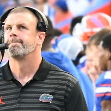 Florida head coach Billy Napier during the Florida Gators' 33-20 loss to Texas A&M on Sept. 14, 2024.