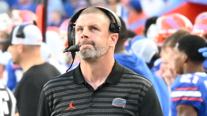 Florida head coach Billy Napier during the Florida Gators' 33-20 loss to Texas A&M on Sept. 14, 2024.