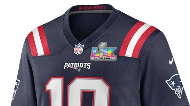 Drake Maye's New England Patriots jersey with the Super Bowl LX Patch is half-off online.