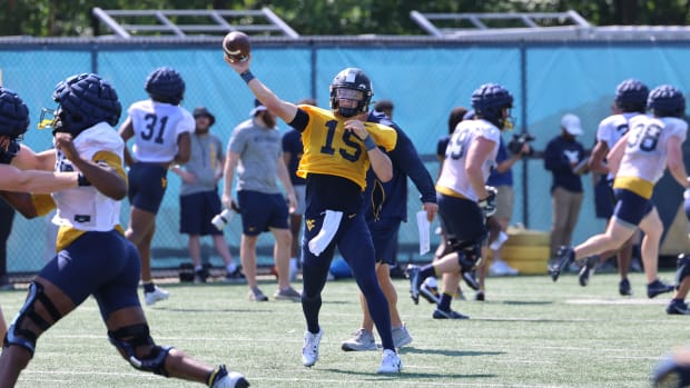 West Virginia University quarterback Ryder Burton