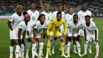De Frauennationalmannschaft Sambias bei der Weltmeisterschaft 2023. 