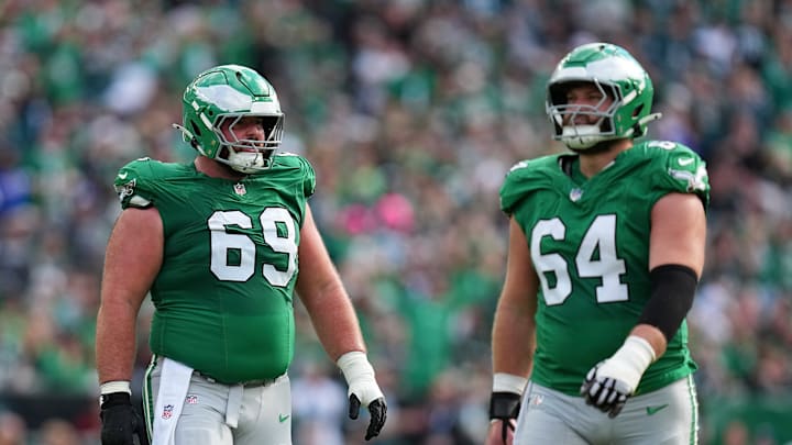 Landon Dickerson and Brett Toth. New York Giants v Philadelphia Eagles - NFL 2025