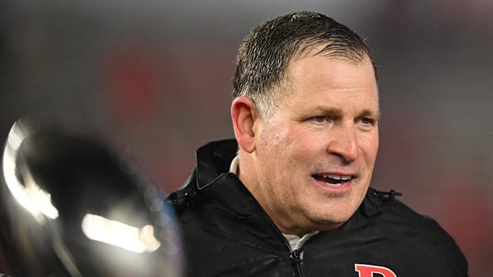 Dec 28, 2023; Bronx, NY, USA; Rutgers Scarlet Knights head coach Greg Schiano after the game against