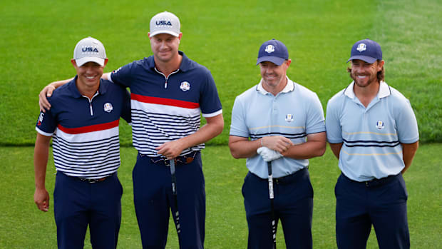 Collin Morikawa, Harris English, Rory McIlroy, Tommy Fleetwood 