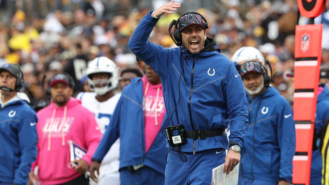 Oct 11, 2026; Pittsburgh, Pennsylvania, USA; Indianapolis Colts head coach Shane Steichen reacts in the first half against the Pittsburgh Steelers at Acrisure Stadium. Mandatory Credit: Charles LeClaire-Imagn Images Oct 11, 2026; Pittsburgh, Pennsylvania, USA; Indianapolis Colts head coach Shane Steichen reacts in the first half against the Pittsburgh Steelers at Acrisure Stadium. Mandatory Credit: Charles LeClaire-Imagn Images