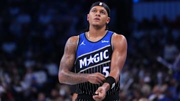 Orlando Magic forward Paolo Banchero (5) during a game against the Boston Celtics.
