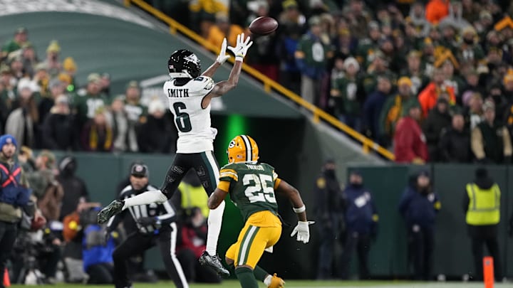 DeVonta Smith has emerged as a deep threat in Philadelphia. DeVonta Smith has emerged as a deep threat in Philadelphia.