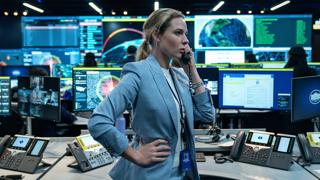 A House of Dynamite. Rebecca Ferguson as Captain Olivia Walker in A House of Dynamite