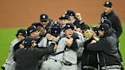 Los Yankees de Nueva York celebran la llegada a la Serie Mundial de 2024 