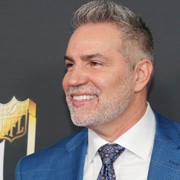 Feb 6, 2025; New Orleans, LA, USA; Kurt Warner on the red carpet before Super Bowl LIX NFL Honors at Saenger Theatre. Mandatory Credit: Kirby Lee-Imagn Images