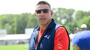 Jul 28, 2025; Foxborough, MA, USA; New England Patriots head coach Mike Vrabel leaves the practice fields after training camp at Gillette Stadium. Mandatory Credit: Eric Canha-Imagn Images