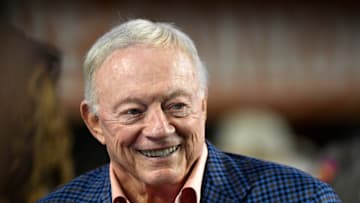 Dallas Cowboys owner and general manager Jerry Jones attends the Big 12 football game between Texas Tech and Texas, Friday, Nov. 24, 2023, at Darrell K. Royal-Texas Memorial Stadium in Austin.