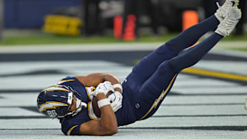 Former Syracuse All-American TE Oronde Gadsden is off to a fast NFL start. Jim Harbaugh and Justin Herbert have noticed.