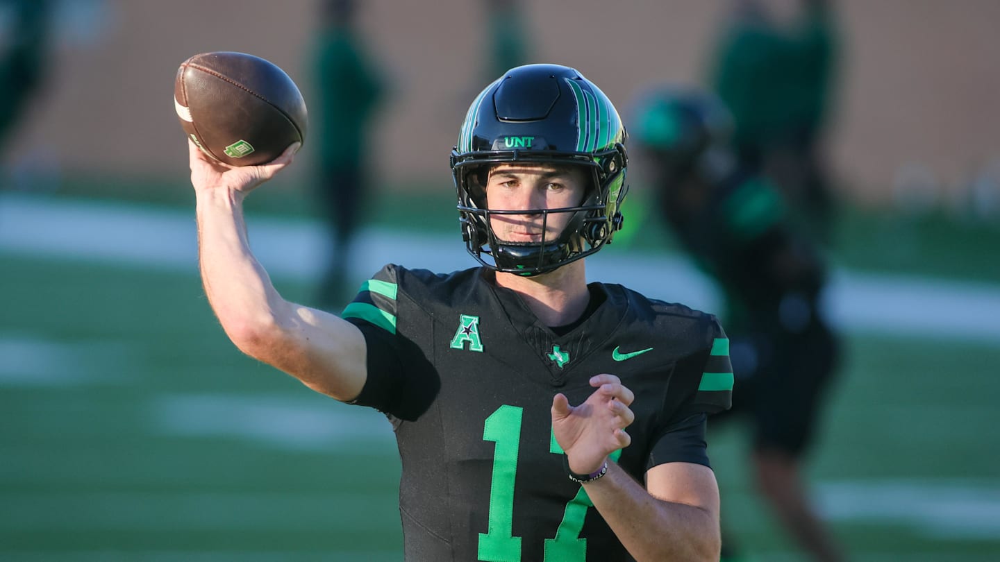 North Texas Quarterback Joins Exclusive Club With 600-Yard Outing vs. Charlotte