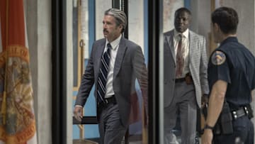 L-R: Patrick Dempsey as Captain Aaron Spencer and Reno Wilson as Bobby in Dexter: Original Sin episode 6, season 1, streaming on Paramount+ with SHOWTIME, 2024. Photo Credit: Patrick Wymore/Paramount+ with SHOWTIME.