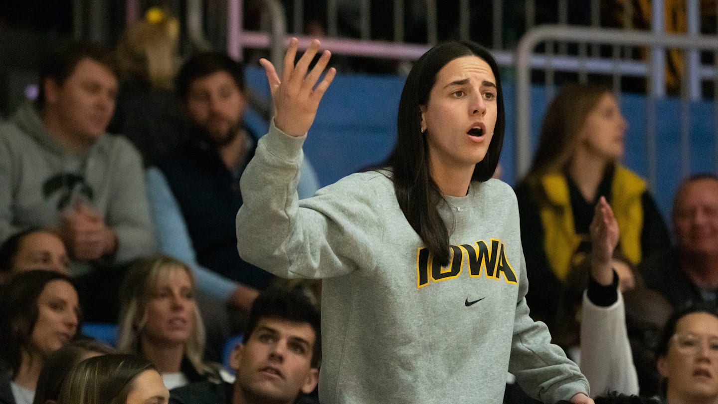 Caitlin Clark's frustrated reaction with refs during Iowa game goes viral (Video)