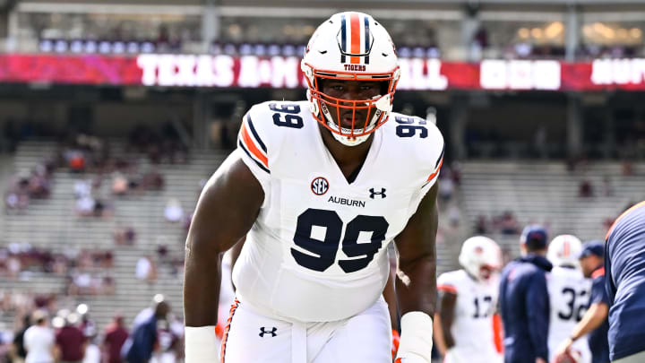 Auburn Tigers defensive lineman Jayson Jones is a mountain of a man in the middle of the defense.