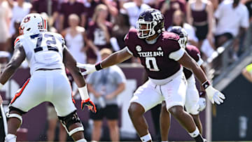 Sep 23, 2023; College Station, Texas, USA; Texas A&M Aggies defensive lineman Walter Nolen (0)