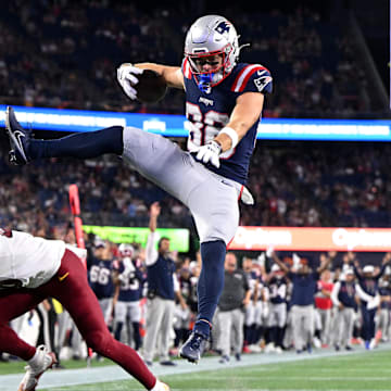 Efton Chism III led the Patriots in receiving on Friday night.